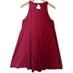 Abercrombie & Fitch Womens Swing  A Line Dress Summer Size Medium Red Sleeveless